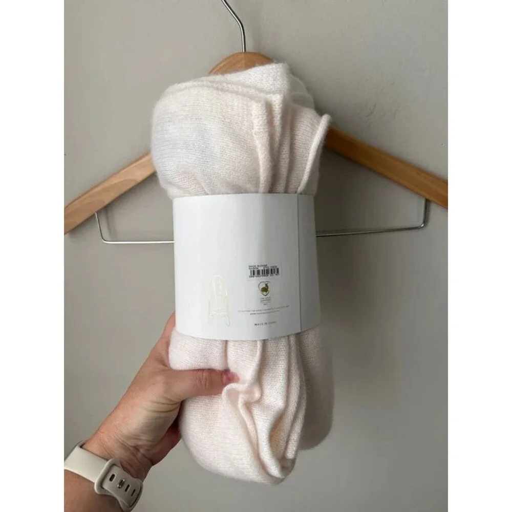 J.Crew 100% Cashmere Oversized Wrap Ivory 33” x 79”